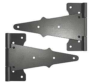 Nuvo Iron TH8BLK Tee Hinge, 8 in H Frame Leaf, Galvanized Steel
