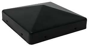 Nuvo Iron Eazy-Cap US-PCP11BLK Post Cap, 4 in L, 4 in W, Steel, Black, Galvanized