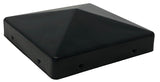 Nuvo Iron Eazy-Cap US-PCP11BLK Post Cap, 4 in L, 4 in W, Steel, Black, Galvanized