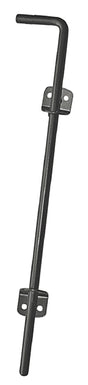 Nuvo Iron CBW Series Cane Bolt, 18 in L, Steel, Black, Powdered