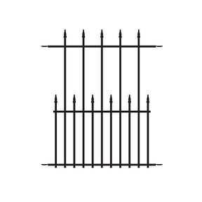 Nuvo Iron TEQF1 Tiger Eye Double Panel, 29 in H, Metal, Black