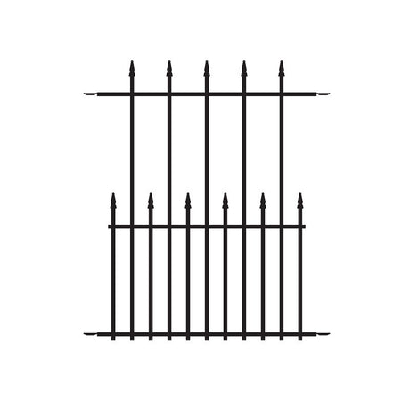 Nuvo Iron TEQF1 Tiger Eye Double Panel, 29 in H, Metal, Black