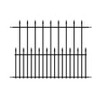 Nuvo Iron TEQF2 Tiger Eye Double Panel, 48 in H, Metal, Black
