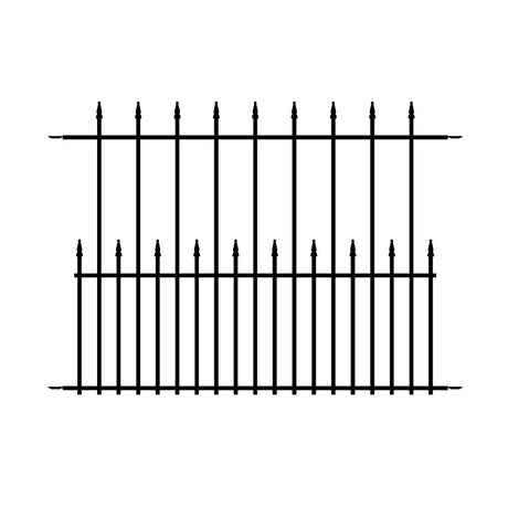 Nuvo Iron TEQF2 Tiger Eye Double Panel, 48 in H, Metal, Black
