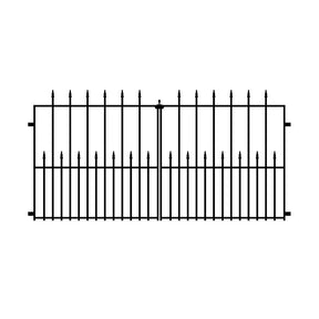 Nuvo Iron TEDGQF1 Tiger Eye Double Gate, 29 in W Gate, 34 in H Gate, Metal Frame, Black
