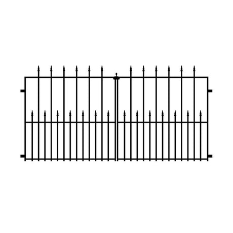 Nuvo Iron TEDGQF1 Tiger Eye Double Gate, 29 in W Gate, 34 in H Gate, Metal Frame, Black