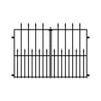 Nuvo Iron TEDGQF2 Tiger Eye Double Gate, 48 in W Gate, 34 in H Gate, Metal Frame, Black