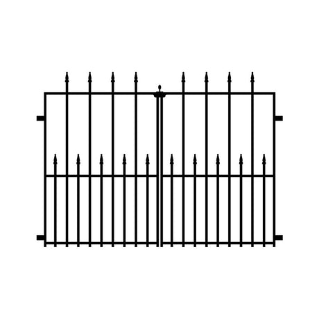 Nuvo Iron TEDGQF2 Tiger Eye Double Gate, 48 in W Gate, 34 in H Gate, Metal Frame, Black