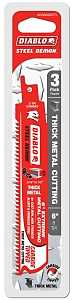 Diablo DS0608CF3 Reciprocating Saw Blade, Metal, Stainless Steel, 1 in W, 8 TPI, 48-Teeth