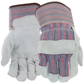 Boss GUARD B71172-Y Kid's Gloves, Youth, Wing Thumb, Safety Cuff, Cotton Back, Light Gray