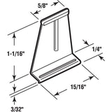Make-2-Fit PL 14621 Spline Channel Pull Tab, 15/16 in W x 1/4 in D x 1-5/32 in H Dimensions, Plastic, Black, Raw