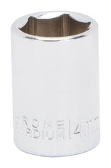 Vulcan MT6499230 Drive Socket, 14 mm Socket, 3/8 in Drive, 6-Point, Chrome Vanadium Steel, Chrome