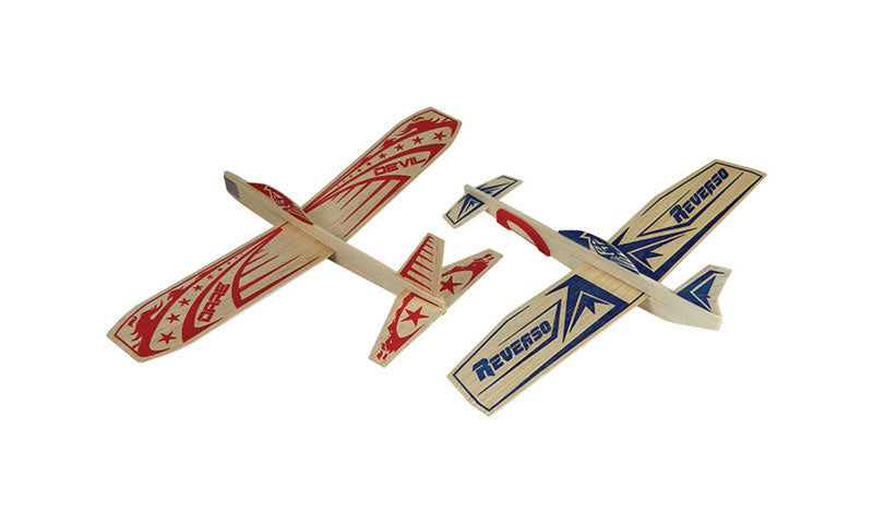 Guillow's Super Hero Glider Plane Natural 2 pc, Pack of 12