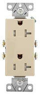 Eaton Wiring Devices TR1307V-BOX Duplex Receptacle, PVC, Ivory, 2-Pole, 20 A, 125 V, Back, Side Wiring, 60 Hz