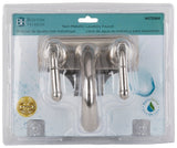 Boston Harbor JY-4233BN Lavatory Faucet, 1.5 gpm, 2-Faucet Handle, Brass, Nickel Plated, Lever Handle