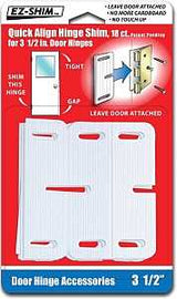 EZ Shim HS350BP Hinge Shim, 3.5 in L x 1.1 in W x 0.062 in Thick Dimensions, Plastic