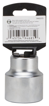 Vulcan MT-SM6038 Drive Socket, 38 mm Socket, 3/4 in Drive, 12-Point, Chrome Vanadium Steel, Chrome