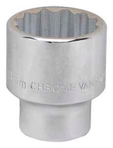 Vulcan MT-SM6038 Drive Socket, 38 mm Socket, 3/4 in Drive, 12-Point, Chrome Vanadium Steel, Chrome