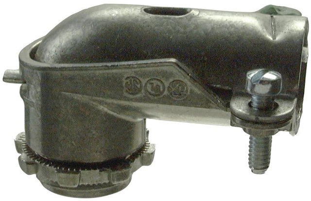 Halex 11007B Flex Connector, 3/4 in, Zinc, Gray
