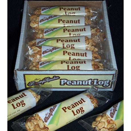 Crown Homestyle Candies Peanut Log Roll 3 oz, Pack of 12