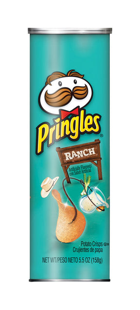 Pringles Ranch Chips 5.5 oz Can, Pack of 14