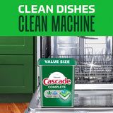Cascade Complete ActionPacs 80857473 Dishwasher Detergent, 7.4 oz Bag, Solid, Fresh