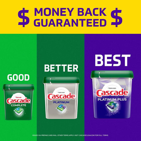 Cascade Complete ActionPacs 80857473 Dishwasher Detergent, 7.4 oz Bag, Solid, Fresh