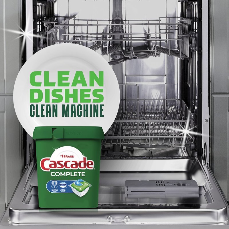 Cascade Complete ActionPacs 80857473 Dishwasher Detergent, 7.4 oz Bag, Solid, Fresh