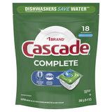 Cascade Complete ActionPacs 80857473 Dishwasher Detergent, 7.4 oz Bag, Solid, Fresh