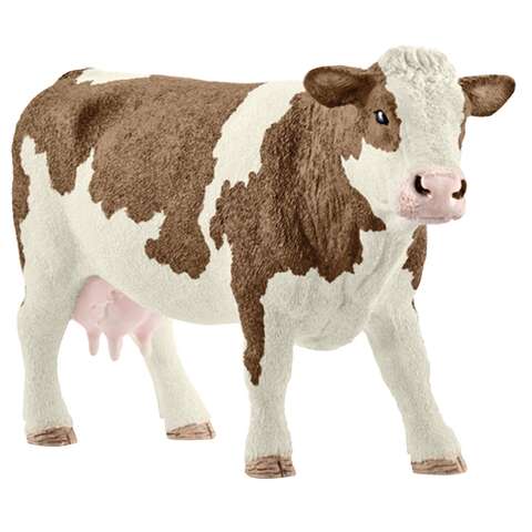 Schleich Farm World Simmental Cow Toy Brown/White, Pack of 5