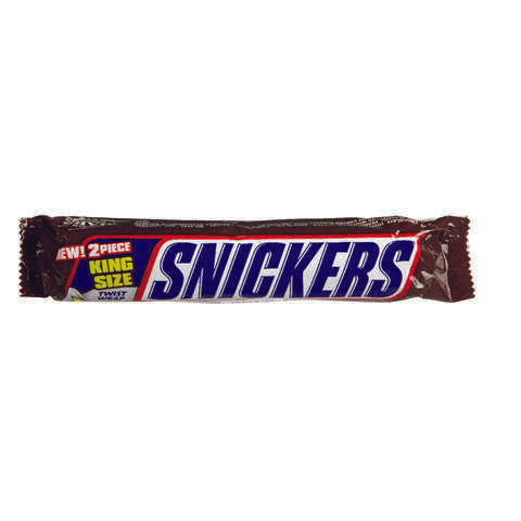 Snickers King Size Milk Chocolate, Peanuts, Caramel, Nougat Candy Bar 3.29 oz, Pack of 24