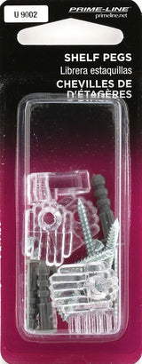 Prime-Line U9002 Mirror Clip, For: 1/8 in Thick Glass, Acrylic, Clear, 6/PK, Pack of 6