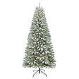 Puleo Asia Limited 357-5691-TF70LDF5K450-CUL Yukon Flocked Tree, 7 ft H, Spruce Family, LED, Multi-Color Light