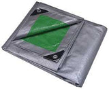 ProSource T2040GS140 Tarpaulin, 40 ft L, 20 ft W, 8 mil Thick, Polyethylene, Green/Silver