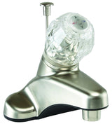 Boston Harbor JY-4100PRBN Lavatory Faucet, 1.5 gpm, 1-Handle, Brushed Nickel, Round Handle