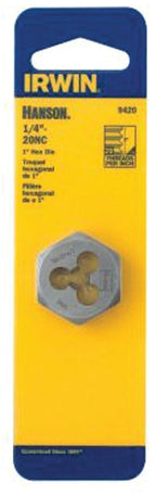 Irwin Hanson 9420 Machine Screw Die, 1/4-20 Thread, UNC Thread, Right Hand Thread, HCS