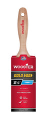 Wooster Gold Edge 5232-2-1/2 Paint Brush, 2-1/2 in W, Flat Brush, 2-15/16 in L Bristle, Polyester Bristle