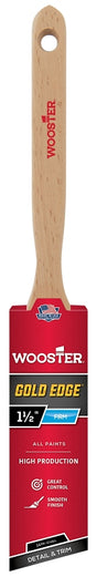 Wooster Gold Edge 5236-1-1/2 Paint Brush, 1-1/2 in W, 2-7/16 in L Bristle, Polyester Bristle