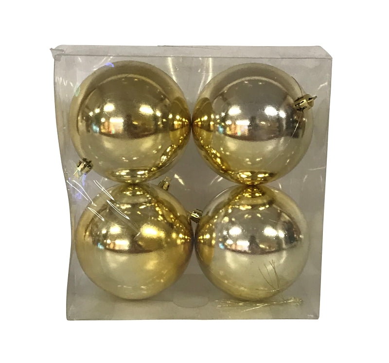 Hometown Holidays 99925 Ball Ornament, 100 mm H, PVC, Assorted, Pack of 16