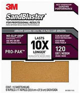 3M SandBlaster Series 30120ES-15-G Sandpaper, 11 in L, 9 in W, 120 Grit, Medium, Aluminum Oxide Abrasive, 15/PK