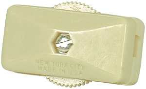 Eaton Wiring Devices 410 Series BP410V-SP-C Cord Switch, 3 A, 120 V, Ivory