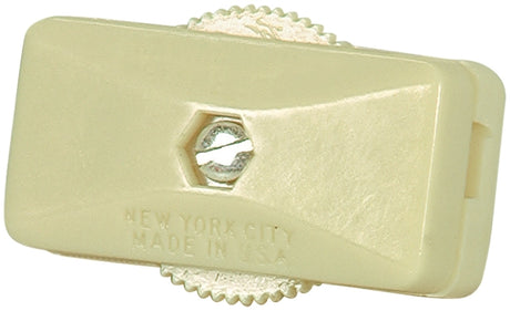 Eaton Wiring Devices 410 Series BP410V-SP-C Cord Switch, 3 A, 120 V, Ivory