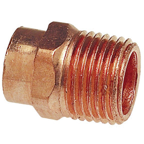 Nibco 604 Series W01300D Pipe Adapter, 2 in, Sweat x MPT, Copper, 364 psi Pressure