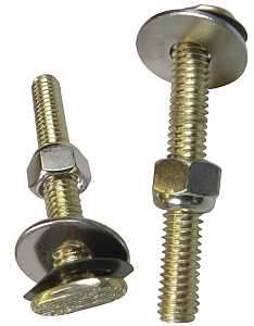 Danco 43805 Closet Bolt, 5/16 x 3-1/2 in Dimensions, Brass