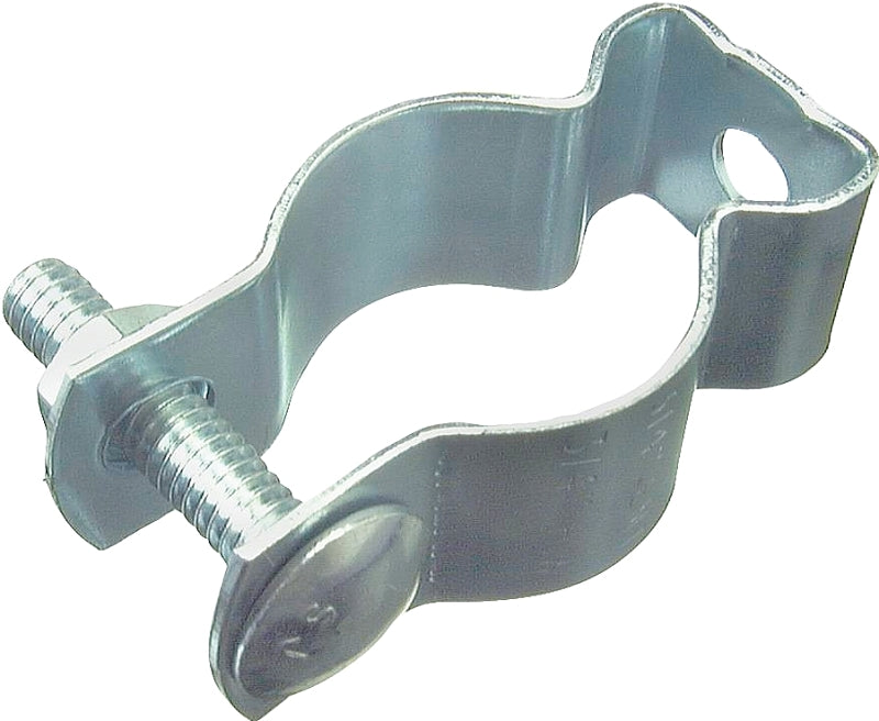 Halex 67860 Conduit Hanger with Bolt and Nut, #6, Steel, Zinc-Plated, Each