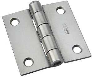 National Hardware N139-659 Broad Hinge, 2 in W Frame Leaf, 0.077 in Thick Frame Leaf, Cold Rolled Steel, Steel, 38 lb