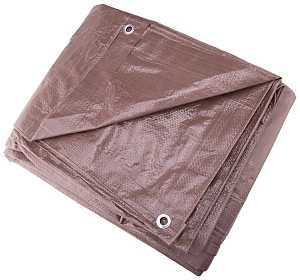 ProSource T1216BB90-BRN Tarpaulin, 16 ft L, 12 ft W, 5 mil Thick, Polyethylene, Brown