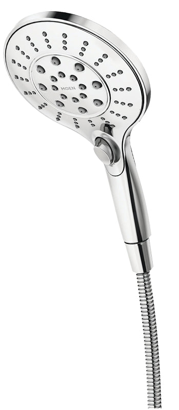 Moen Engage Series 26112EP Hand Shower, 1/2 in Connection, 1.75 gpm, 6-Spray Function, Plastic, Chrome, 60 in L Hose