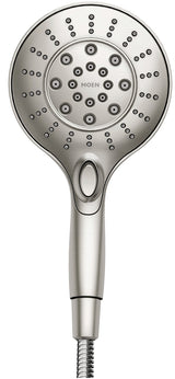 Moen Engage Series 26112EPSRN Hand Shower, 1/2 in Connection, 1.75 gpm, 6-Spray Function, Plastic, Brushed Nickel