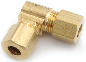Anderson Metals 750065-08 Tube Union Elbow, 1/2 in, Compression, 90 deg Angle, Brass, 200 psi Pressure, Pack of 5